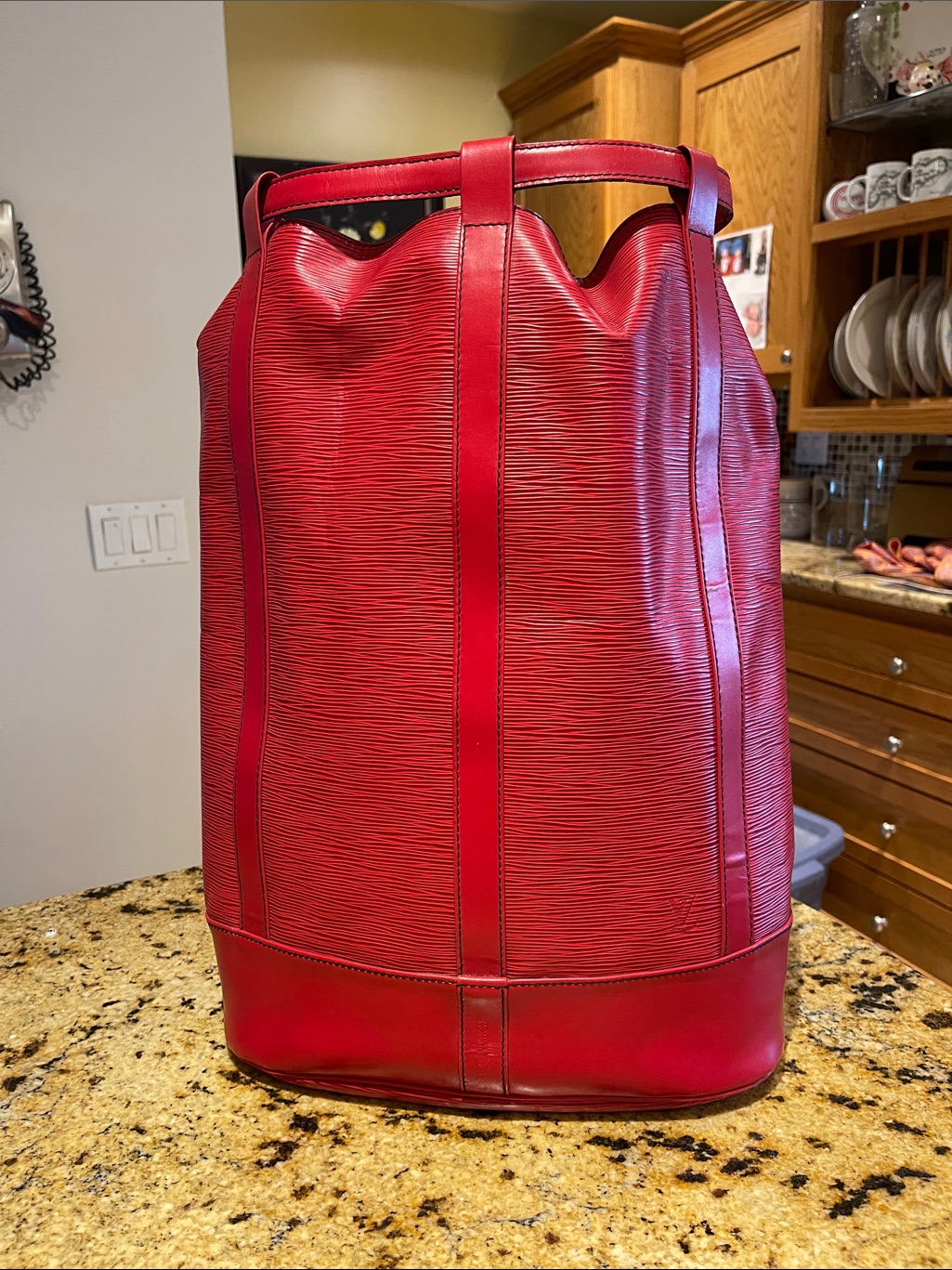 Red Epi Leather Randonee Louis Vuitton Gm Sling Bag